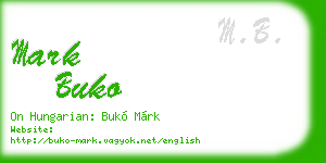 mark buko business card