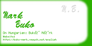 mark buko business card